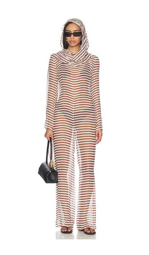 Cult Gaia Lakelyn Cover Up in Brown,White. - 6 also