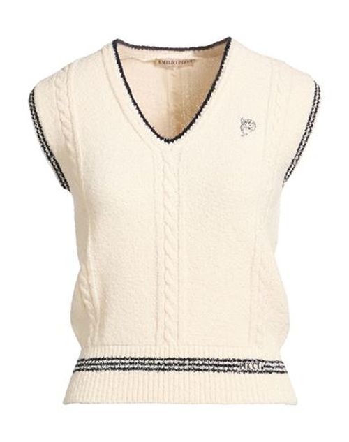 Woman Sweater Cream Size L Cotton, Polyamide