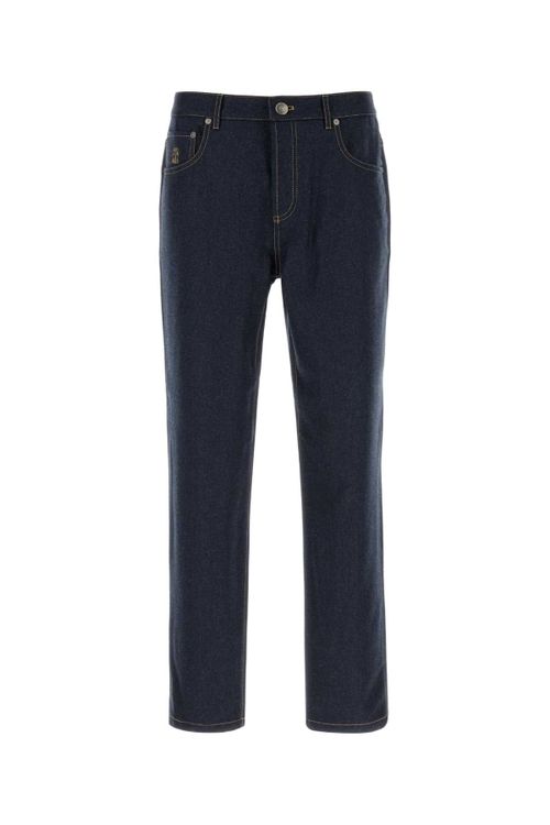 Virgin Wool Trousers — Navy