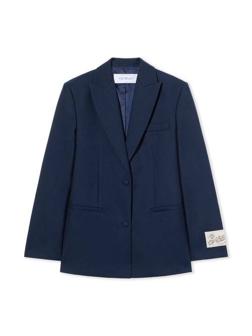 Gabardine Label Tomboy Jacket - Female Blazers Blue Iris