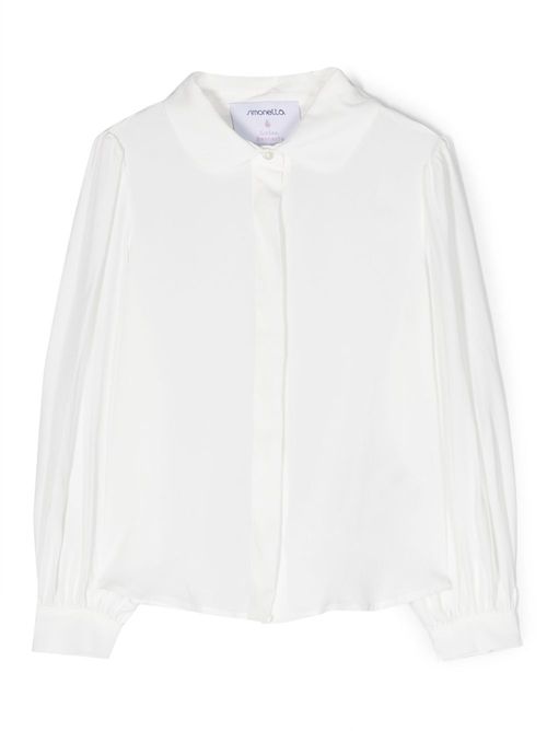 Peter Pan-collar button-up shirt - White
