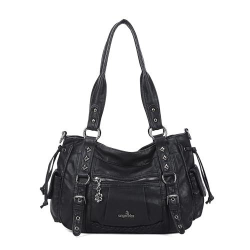 Angel Kiss Shoulder Bag For Women Multi Pocket Retro Hobo Handbags Satchel Tote Bag