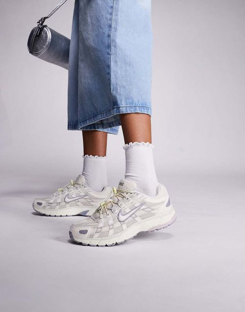 P-6000 utility unisex trainers in off white and purple