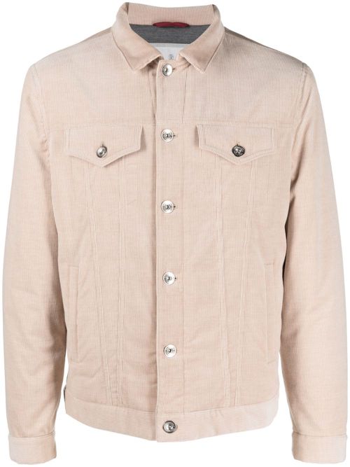 Corduroy shirt jacket - Neutrals