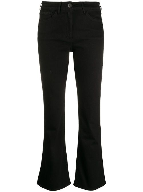 Flared cropped jeans - Black