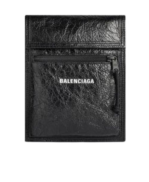 Men's Explorer Small Pouch With Strap in Black
