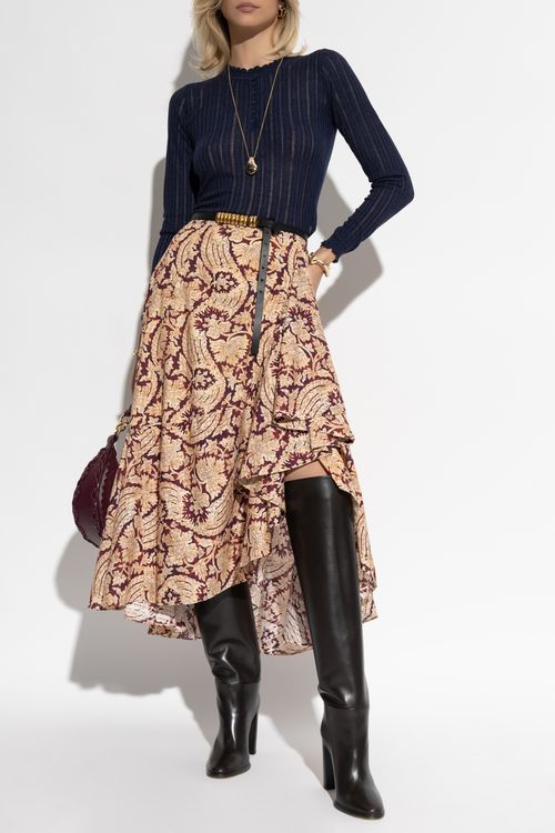 Floral Motif Skirt, Women's, Multicolour