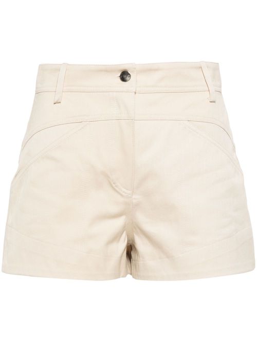 Shaima cut-out cotton shorts - Neutrals
