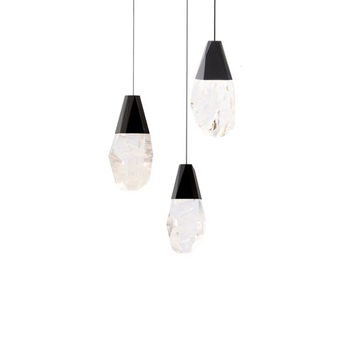 Martini 3-Light LED Pendant in Black