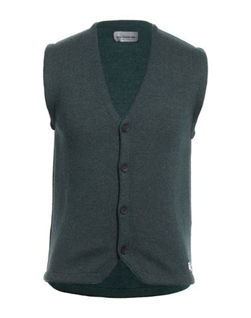 Man Cardigan Dark green Size S Wool, Acrylic