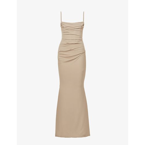 Womens Almond Milena Corset Stretch-jersey Maxi Dress