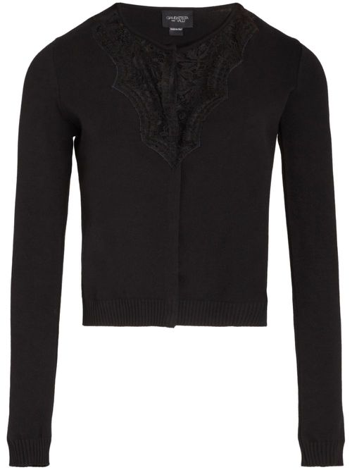 Lace detailing cardigan - Black