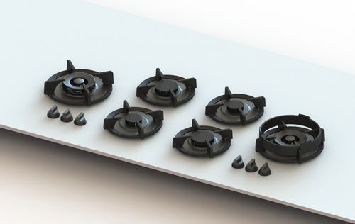 Pitt Cooking Foessa Black Edition 45" Natural Gas Drop-In Cooktop FOESSA6BTNG