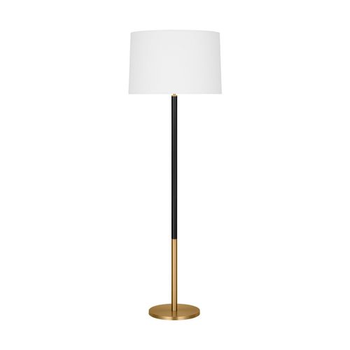 Burnished Brass One Light Floor Lamp from the Monroe Collection