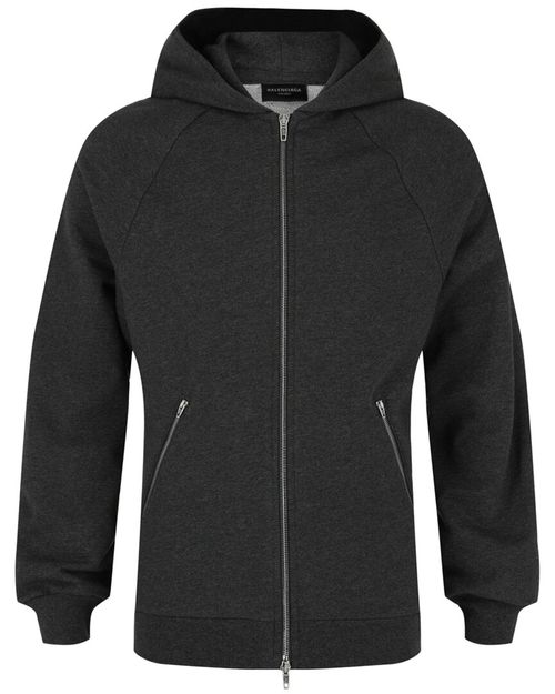 Embroidered Logo Zip-Up Hoodie