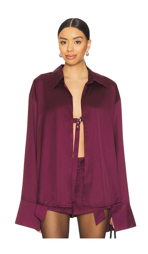 BY.DYLN CHEMISE ANDI en Burgundy. S. Also en