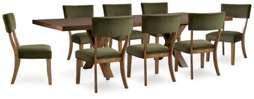 Steenlage Dining Table and 8 Chairs, Brown
