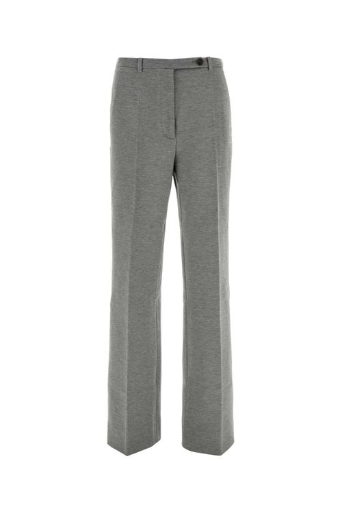 Viscose Blend Trousers — Gray