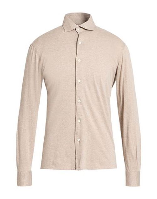 Man Shirt Beige Size 40 Cotton