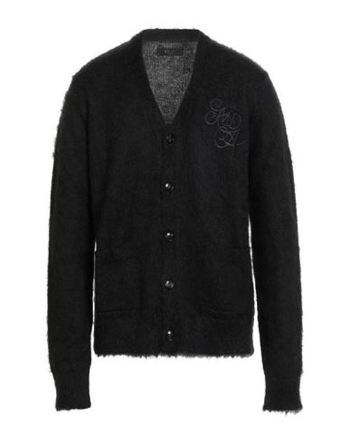 Man Cardigan Black Size XL Acrylic, Mohair wool, Polyamide