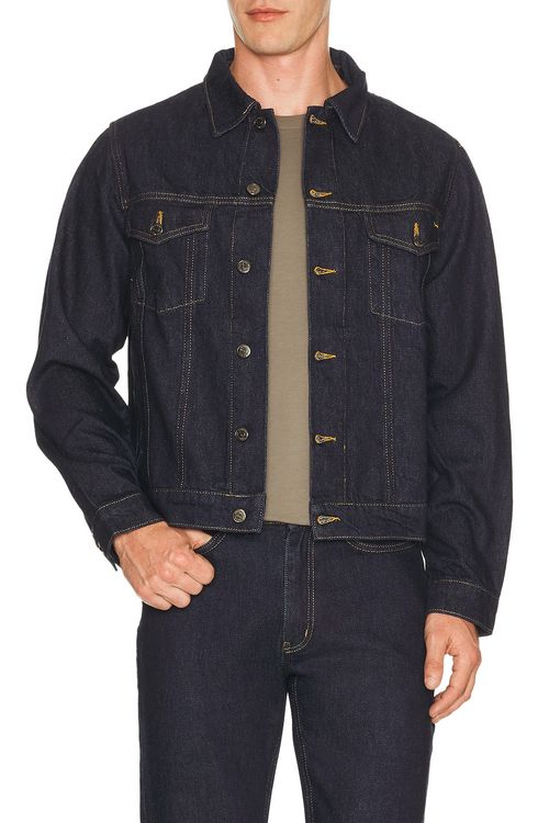 Percival Western Trucker Jacket in Blue