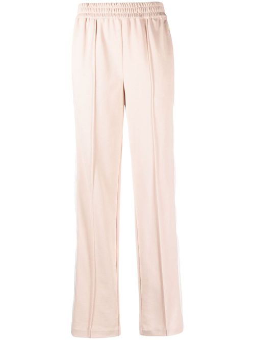 Logo-plaque side stripe track pants - Pink
