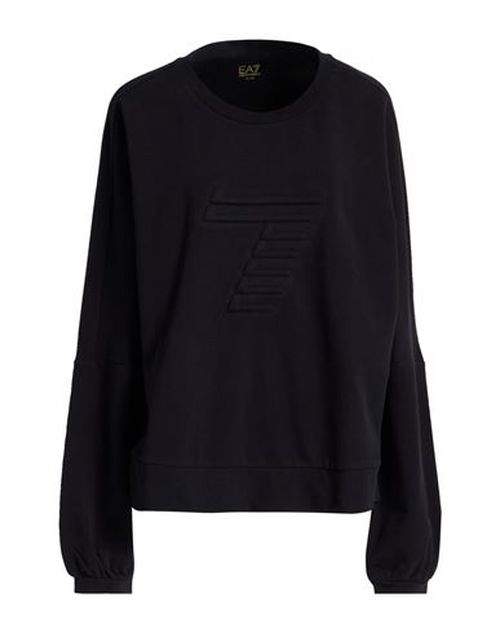 Woman Sweatshirt Black Size XL Cotton, Elastane