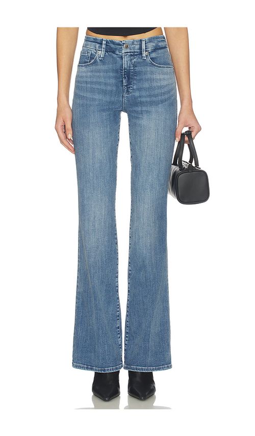 Good American Good Legs Flare Jeans in Blue. 00. Also , 4, 6, 8, 10, 12, 14, 16, 18, 20