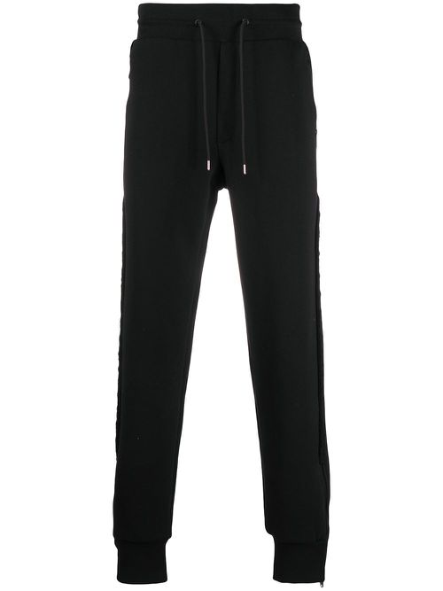Drawstring cotton track pants - Black