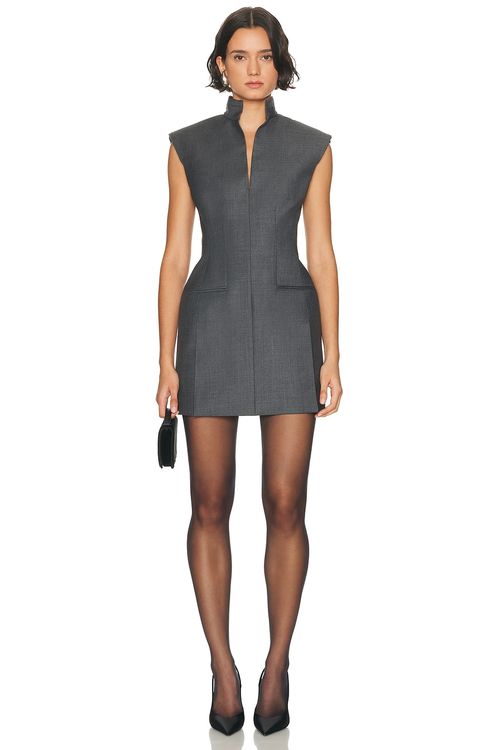 Givenchy Sleeveless Jacket Dress in Grey Mix - Grey. 38 also