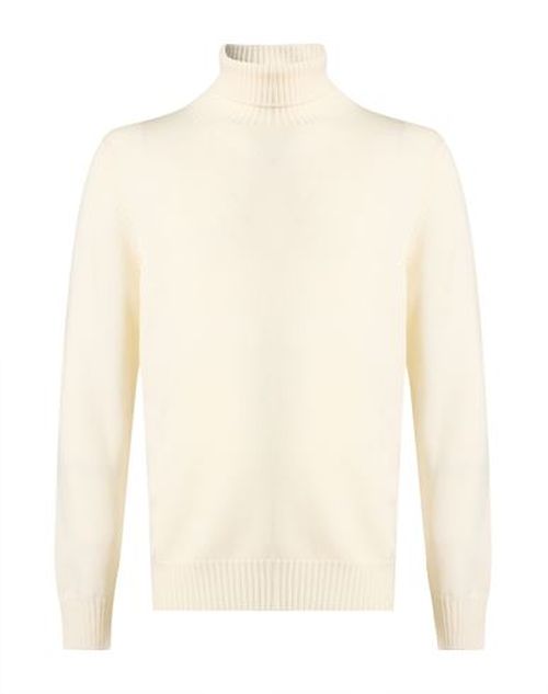 Man Turtleneck Ivory Size 44 Virgin Wool