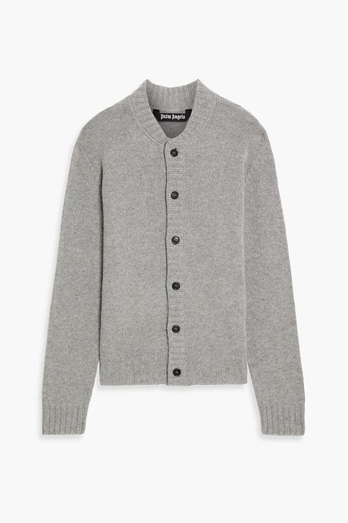Intarsia wool-blend cardigan - Gray - L