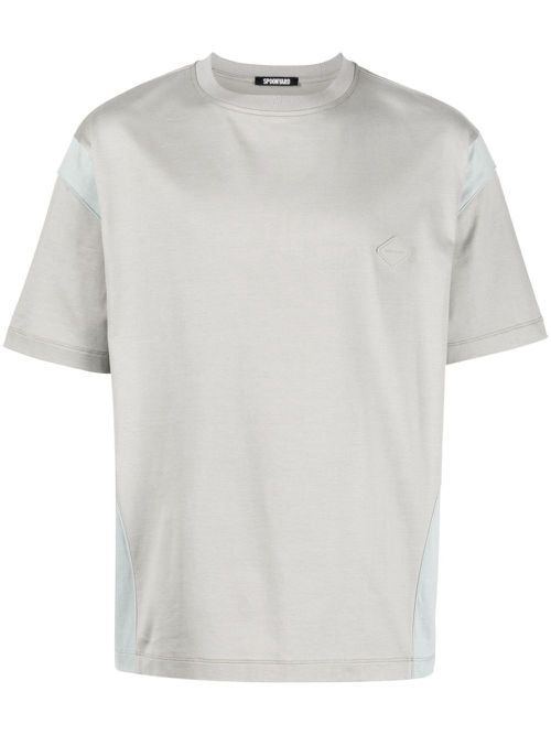 Panel-detail short-sleeve T-shirt - Grey
