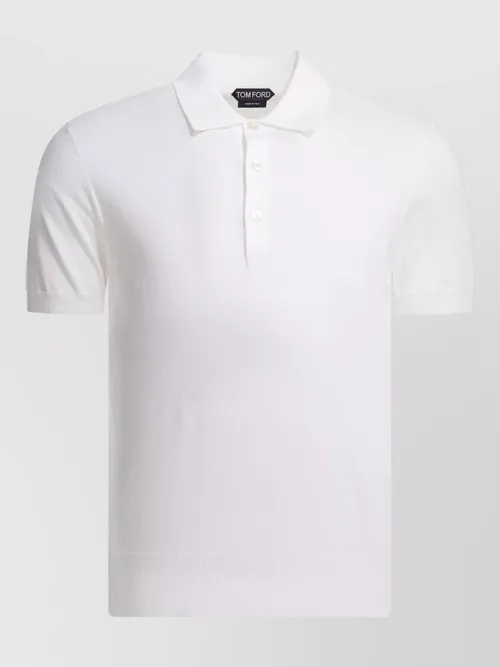 Tom Ford - cotton polo shirt short sleeves knit