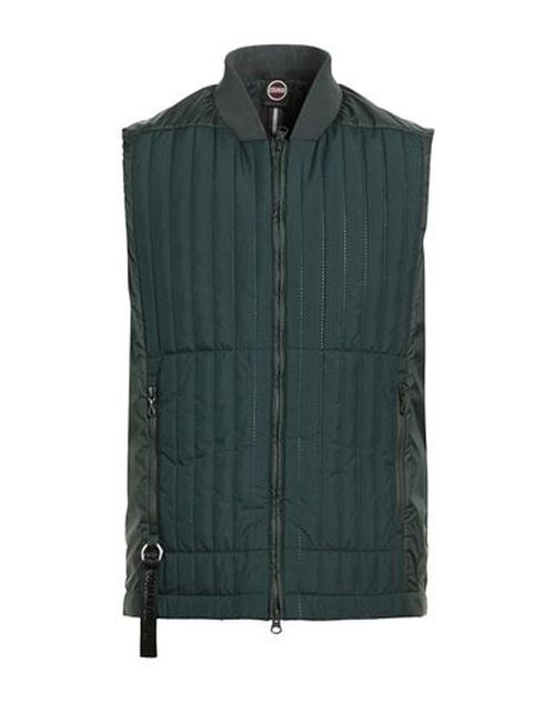Man Vest Dark green Size 40 Polyester