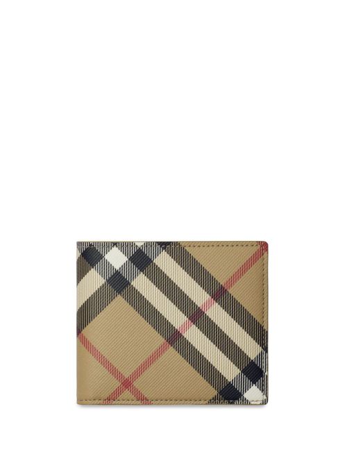 버버리 남성 check bifold wallet - Neutrals 8091926