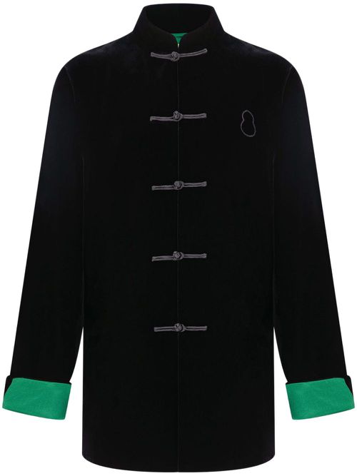 X Chen Man velvet Tang jacket - Black