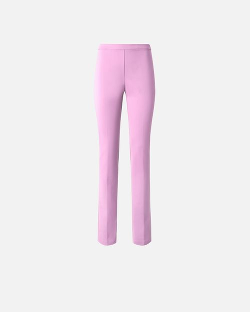 Stretch linen and viscose trousers with crease - 38