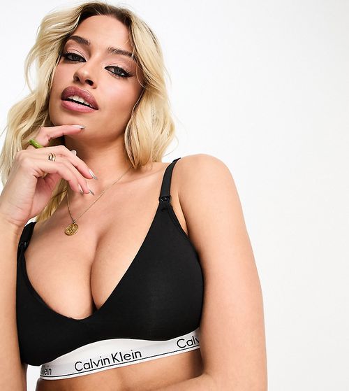 Modern Cotton Nursing Bra in black