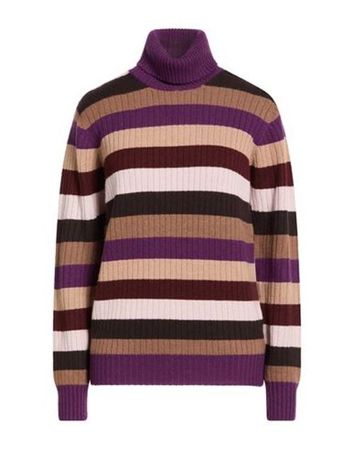 Woman Turtleneck Purple Size L Cashmere
