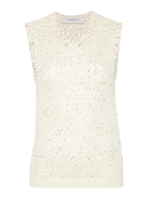 Sequined Knitted Vest