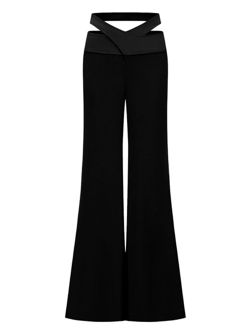 OUDE WAAG cut-out trousers - Black