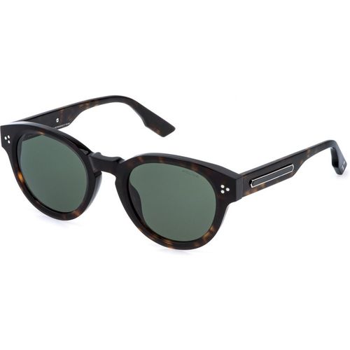 Police Man Police SPLR48M 722 Zonnebrillen Acetaat Havana Groente Pantos Normaa