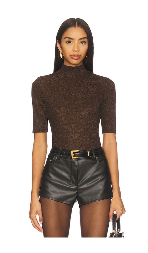 FRAME Lurex Crew Tee in Americano. M also in L, S