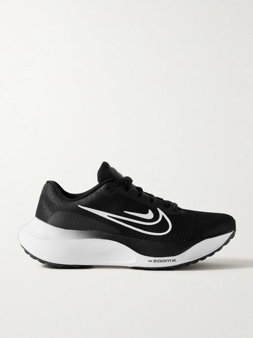 Zoom Fly 5 Rubber-trimmed Mesh Sneakers - Black