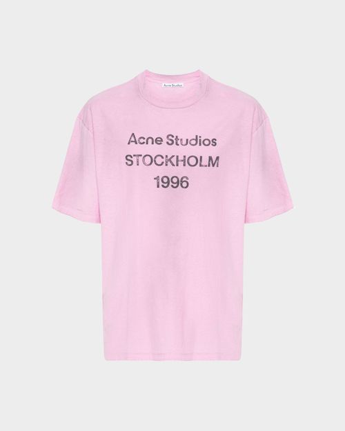 Acne Studios T-Shirt Logo Relaxed Fit Pink