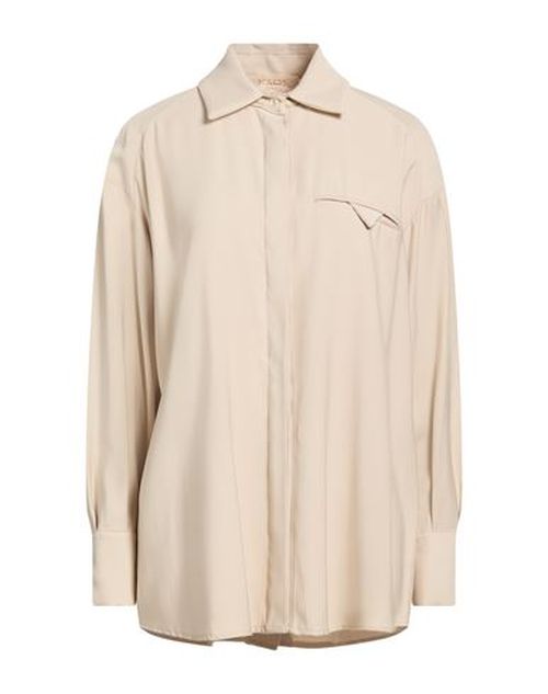 Woman Shirt Beige Size M Polyester, Viscose, Elastane