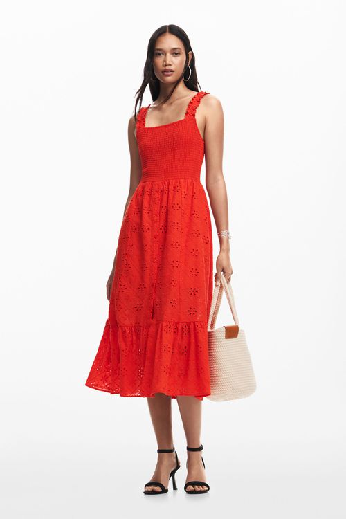 Embroidered midi dre