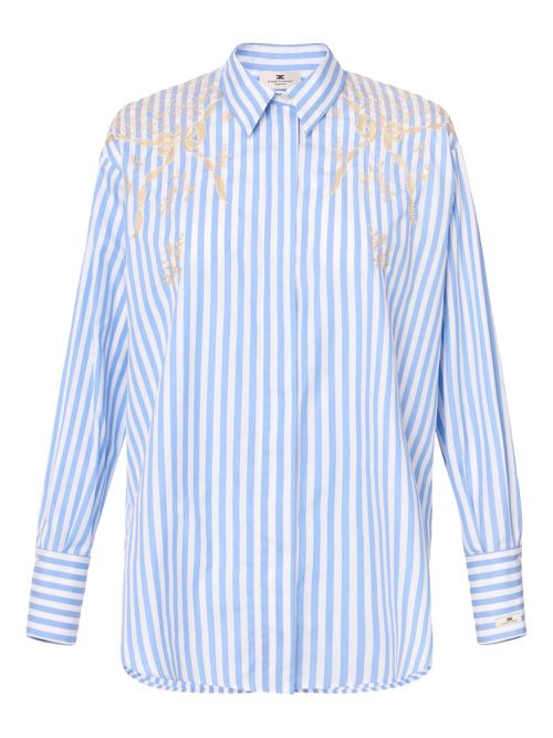 Elisabetta Franchi poplin shirt - Blue