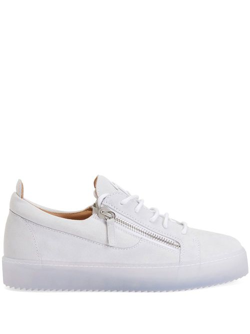 Frankie zip-details sneakers - White
